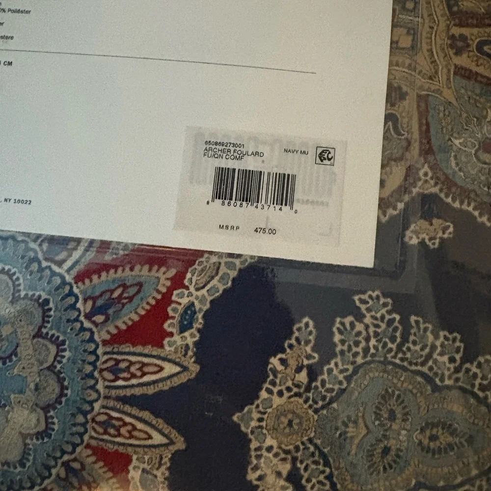 Ralph Lauren Archer Foulard Full / Queen Comforter Navy MU Msrp $475